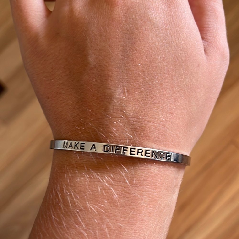 Make a Difference Metal Bracelet